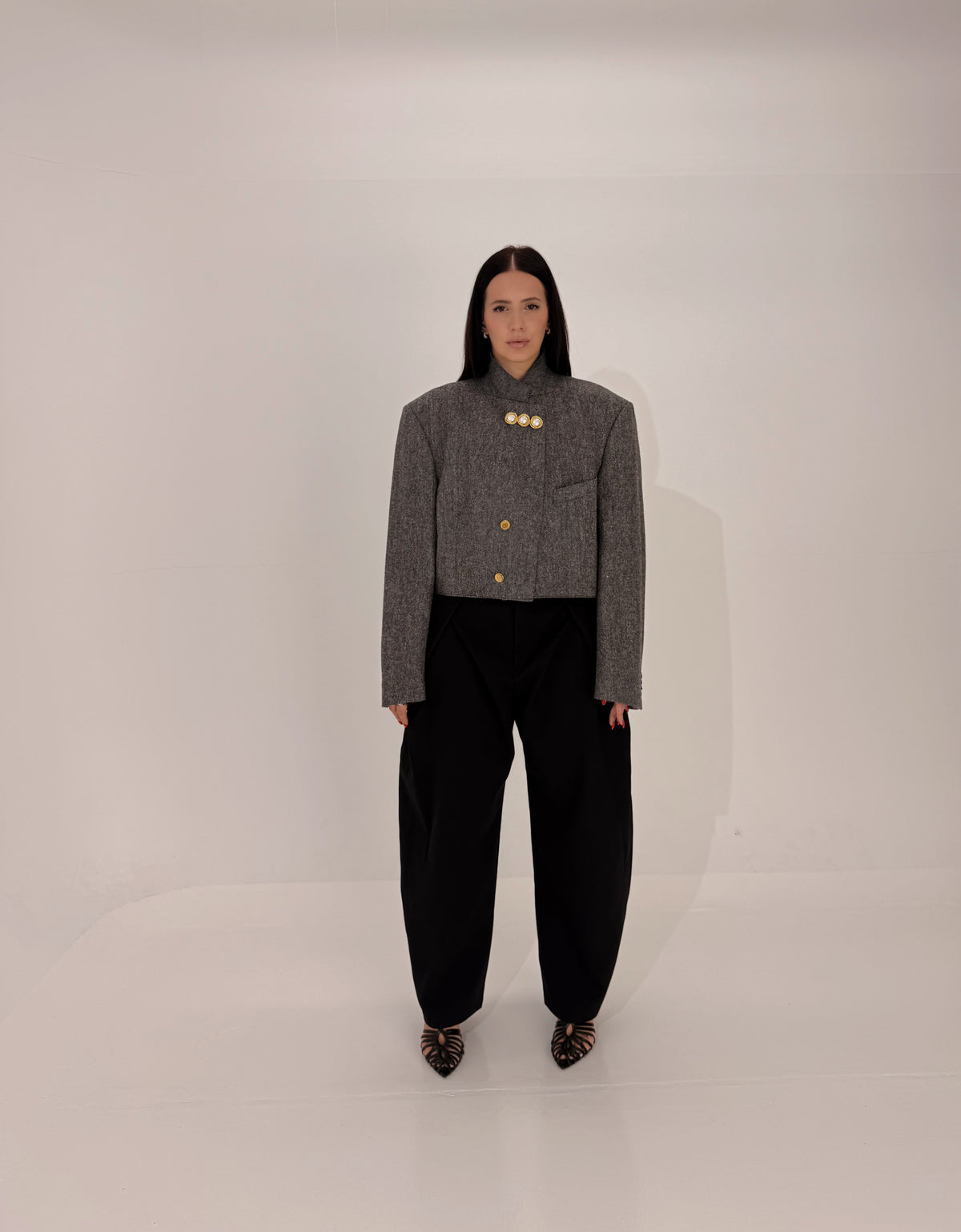 Bomber cropped blazer- AMATI Reworked