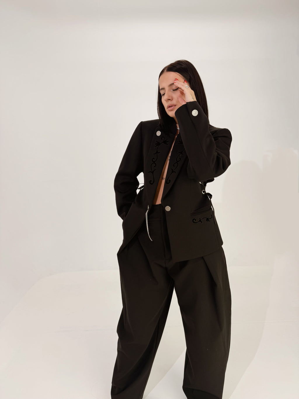 Black heritage blazer - AMATI reworked