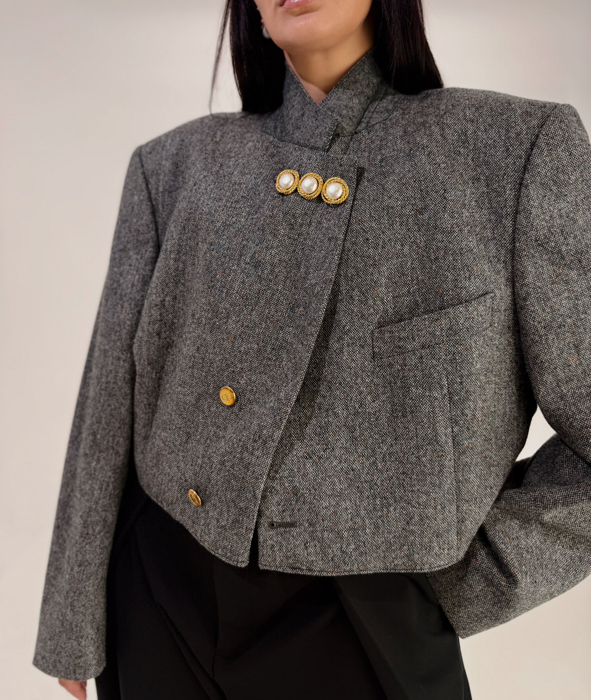 Bomber cropped blazer- AMATI Reworked