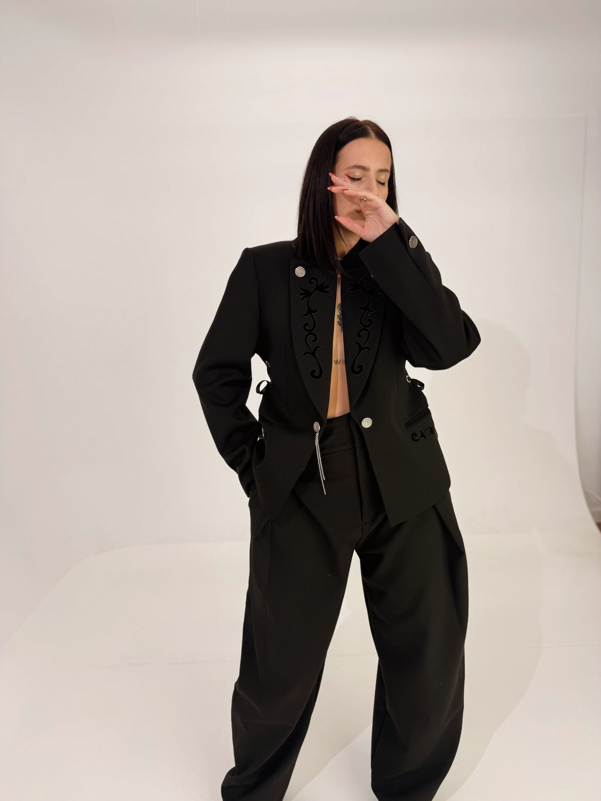 Black heritage blazer - AMATI reworked