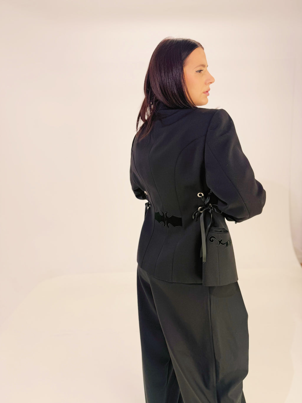 Black heritage blazer - AMATI reworked