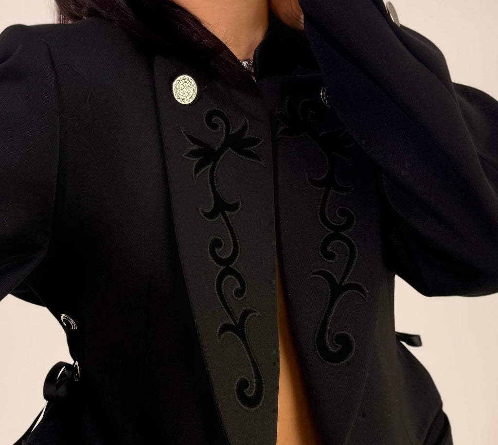 Black heritage blazer - AMATI reworked