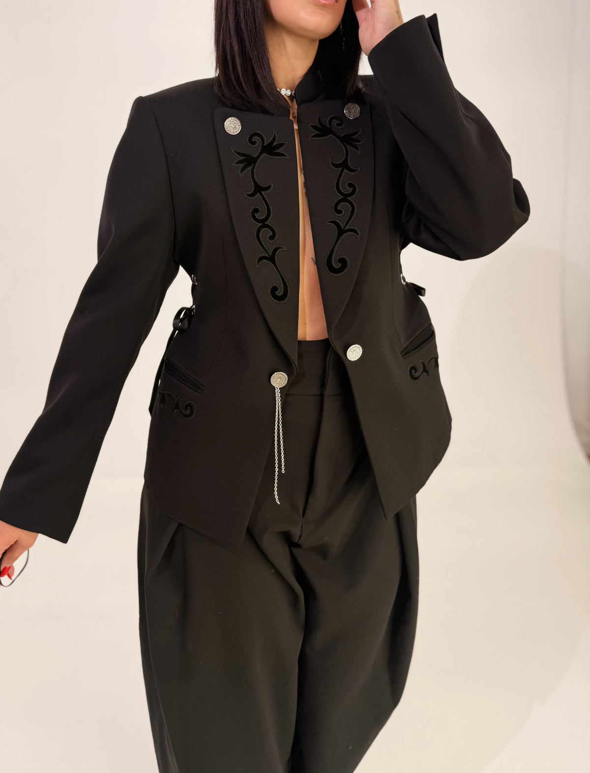 Black heritage blazer - AMATI reworked