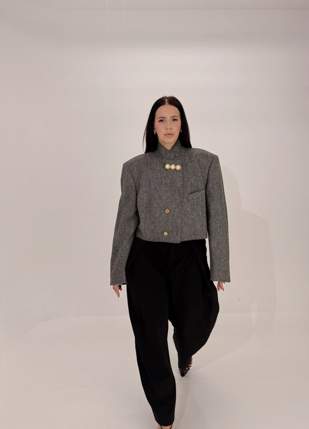 Bomber cropped blazer- AMATI Reworked