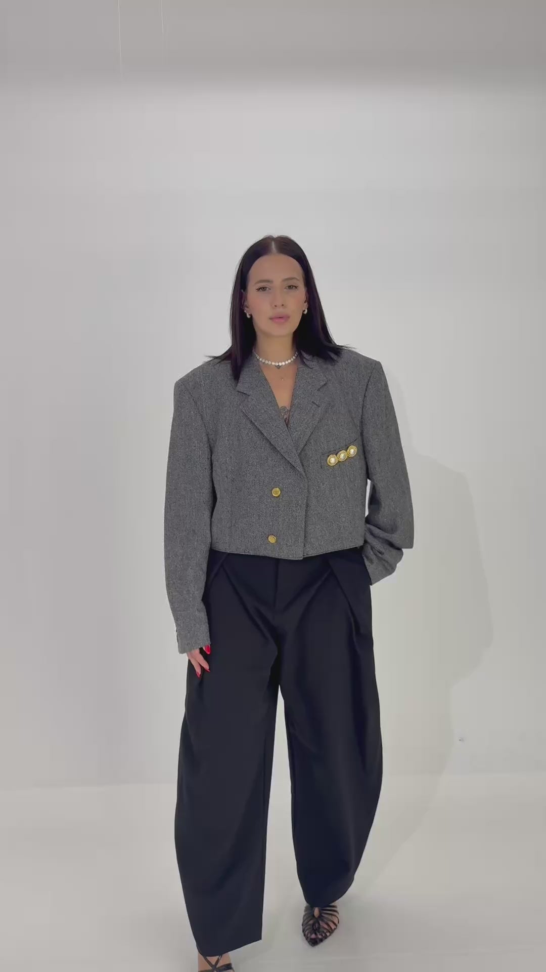 Bomber cropped blazer- AMATI Reworked
