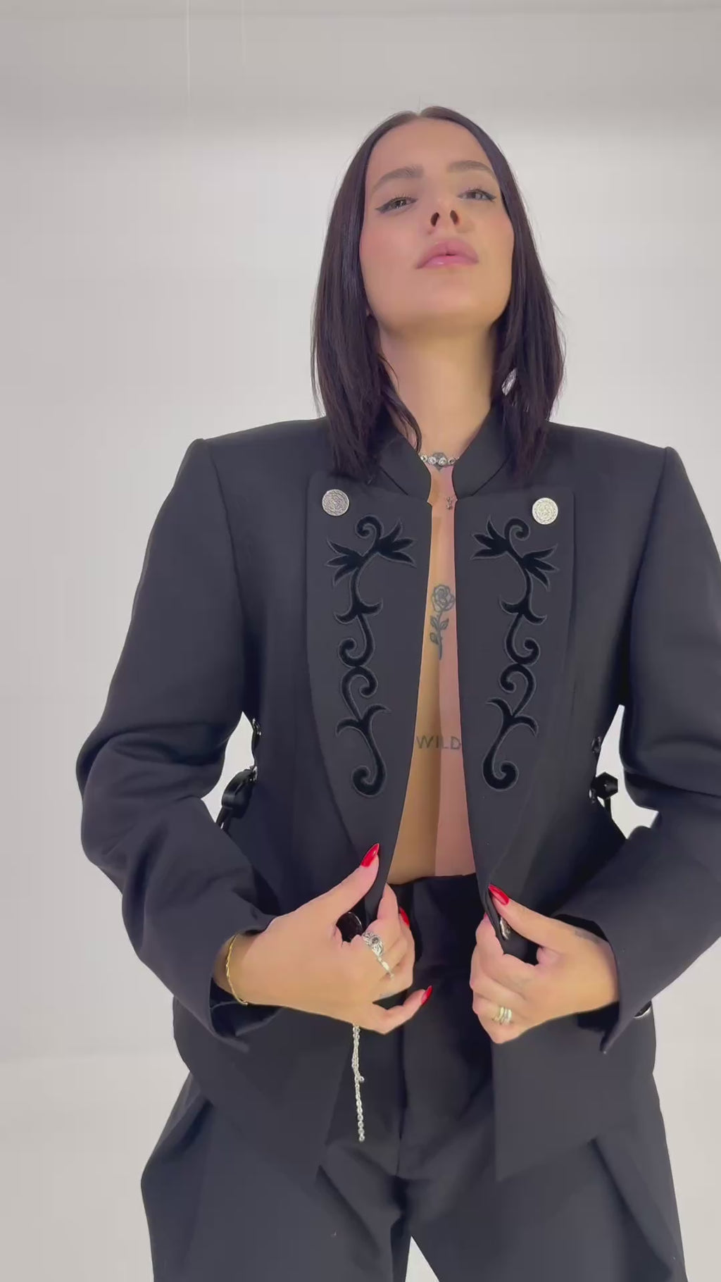 Black heritage blazer - AMATI reworked